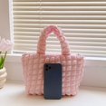 thumbnail image 2 of Women Handbag Pleated Grocery Shoulder Purse Creative Cloud Ladies Bag (White), 2 of 10