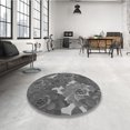 thumbnail image 4 of Ahgly Company Tapis d'Intérieur Lavable en Machine Carré Transitionnel Gris Loup Gris, 5 Pieds Carré, 4 of 7
