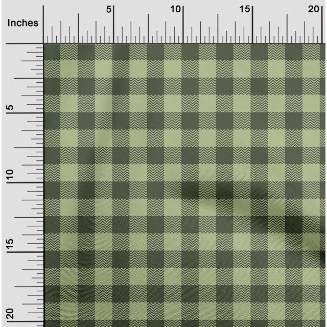 oneOone Cotton Poplin Light Green Fabric Gingham Check Sewing Craft Projects Fabric Prints By Yard 56 Inch Wide
