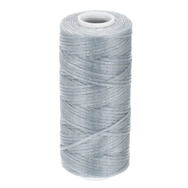 Unique Bargains Silver Tone Polyester Waxed Leather Sewing Thread, 55 Yards