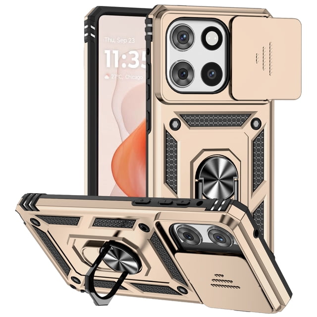 TYJKeJi Étui avec Béquille Résistant aux Chutes Antichoc pour Moto G Stylus 2025, Conçu avec des Matériaux TPU Antichoc à Double Couche et PC Solides pour une protection Supérieure. les Caractéristiques Incluent un Support Anneau Rotatif à 360 Degrés Qui Fonctionne comme Béquille pour une Vision Mains Libres, une Finition Unie Mate avec des Propriétés Anti-Empreintes Digitales, et un design de Coussin Gonflable à Quatre Coins pour l'Absorption des Impacts. Mince et Léger, Idéal pour la Portabilité dans les Poches Ou les Sacs. Spécialement compatible avec le Modèle Moto G Stylus
