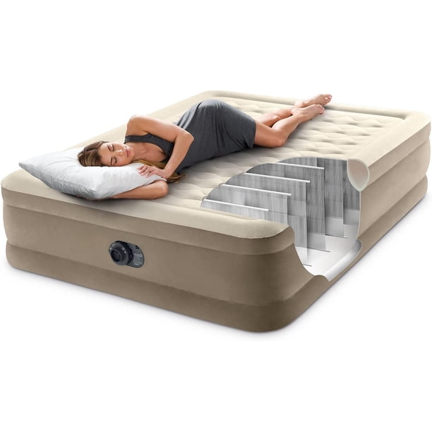 Intex Dura-Beam® Deluxe Ultra Plush Queen Air Mattress with Built