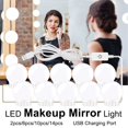 thumbnail image 2 of 2/6/10/14 LED Mirror Bulbs Makeup Light Super Bright Portable Cosmetic Mirror Lights USB Dimmable Make Up Bulb ,Widely Use, 2 of 7