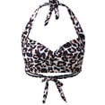 thumbnail image 3 of Womens Fashion Versatile Sexy Printing Swimsuit Halter Backless Bikini Tops, 3 of 4