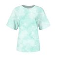 thumbnail image 4 of Pompotops T-shirt Imprimé pour Femme, Manches Courtes, Blouse à Col Rond, Hauts Décontractés, Liquidation, 4 of 5
