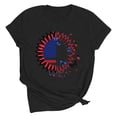 thumbnail image 3 of VKOYWKM T-Shirts du 4 Juillet pour Femmes Fête de l'Indépendance T-Shirts Graphiques Drapeau Américain Manches Courtes Col Rond Patriotiques T-Shirts du 4 Juillet, 3 of 7