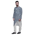 thumbnail image 2 of Atasi Printed Long Asymmetric Kurta Pajama Set For Men Party Wear Clothing, 2 of 4