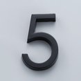 thumbnail image 1 of Chendee Glossy 3D House Number Door Plate Sign Outdoor Hotel Room Number Black,5, 1 of 4