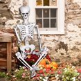 thumbnail image 1 of Boovnll Skeleton, Halloween Spooky House Dress Up Simulation Skull Skeleton Ghost Trick Props, Halloween Decorations, Halloween Skeleton, Skeleton Decor, 1 of 5