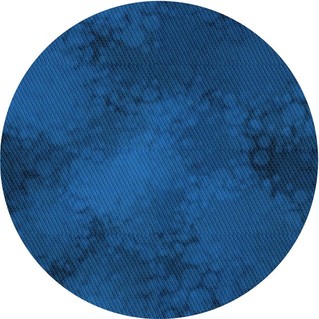Ahgly Company Tapis d'Intérieur Ronds Transitionnels Bleus Lavables à la Machine, 3 Pieds Rond