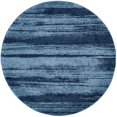 thumbnail image 1 of Safavieh Tapis Rond Rétro 6 Pieds Tissé à la Machine en Bleu Clair et Bleu, 1 of 10