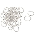 thumbnail image 1 of 50 Pcs Anneau Fendu en Métal Ton Argent de 40 mm Dia Porte-Clés Anneau de Clé Porte-Clés, 1 of 1