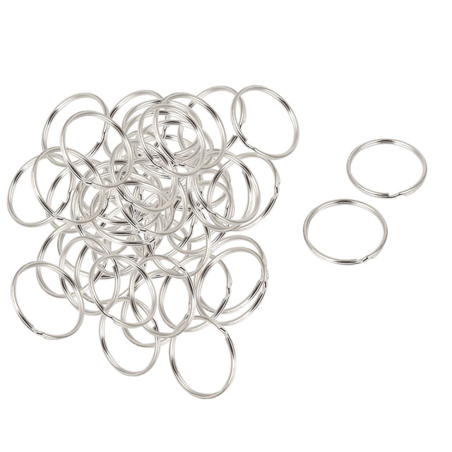 50 Pcs Porte-Clés Anneau Métallique Fendu Ton Argent de 40 mm de Diamètre Porte-Clés Porte-Clés. une collection de 50 Anneaux Métalliques Fendus Ton Argent avec une Finition Lustrée, Chaque Anneau Mesurant 40 mm de Diamètre et 3 mm de Largeur. Conçus pour Tenir en Toute Sécurité Plusieurs Clés, Ces Porte-Clés Durables Sont Idéals pour Organiser des Clés Ou de Petits Accessoires. l'Emballage Comprend Environ 50 Pcs avec une Légère variation de ±2 %.