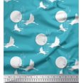 thumbnail image 1 of Soimoi Poly Georgette Fabric Bamboo Tree,Moon & Stork Bird Print Fabric by Yard 42 Inch Wide, 1 of 3
