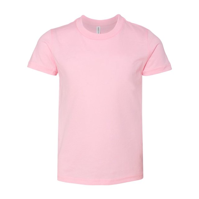 Bella Canvas Jersey Short-Sleeve Tee 3001Y, L, Pink