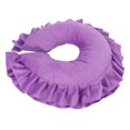 thumbnail image 2 of Beauty Salon Face Pillow, Skin Friendly U Shaped Neck Cushion 360° Protection Wavy Ruffle Design Comfortable  For Massage Traveling Purple, 2 of 8
