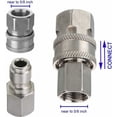 thumbnail image 3 of Ensemble Adaptateur de Nettoyeur Haute Pression kit de Connexion Rapide Raccord Femelle Acier Inoxydable 5000 psi, 3 of 4