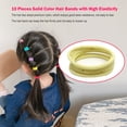 thumbnail image 1 of 10 Pièces Bandes de Cheveux Mélangés Extensibles Réglables Décoratif Haute Élasticité Titulaire de Queue de Cheval de Protection Filles Enfants Accessoires Jaune Clair, 1 of 5