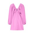 thumbnail image 2 of Robe Longueur Genou pour Femmes Col en V Longueur Genou Robe à Manches Longues Aguichant Rétro Robe Ample Aguichant Longue Robe pour Femmes Robe Ample pour Femmes Longue Robe Aguichant pour Femmes, 2 of 5