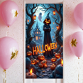 thumbnail image 3 of Spooky Gothic Pumpkin Banner Haunted Halloween Ghost for Holiday Decoration Party Decor Indoor Event, 3 of 5