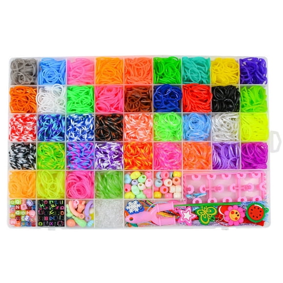 3500+ Bracelet Making Kit 54 Grids Loom Twist Bands DIY Craft Toy for Kids Girls
