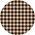 thumbnail image 1 of Ahgly Company Tapis d'Intérieur Lavable en Machine Carré Transitionnel Noir Brun, 3 Pieds Carré, 1 of 7