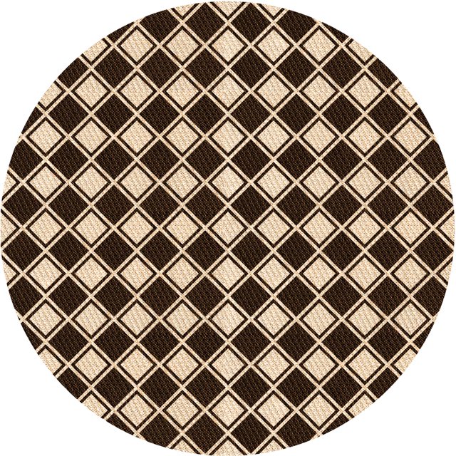 Ahgly Company Tapis d'Intérieur Lavable en Machine Carré Transitionnel Noir Brun, 3 Pieds Carré
