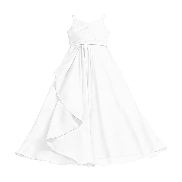 junior dresses formal white Pageant Dress Black And Elitezzzc Girls Dresses Spaghetti Strap Sleeveless Maxi Dresses For Style:CM1529J02