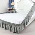 thumbnail image 4 of Unique Bargains Bed Skirt Polyester Elastic Wrap Around Dust Ruffle Gray King, 4 of 10