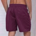 thumbnail image 4 of Yuyuzo Mens Shorts High Waisted Drawstring Quick Dry Summer Beach Swim Knee Length Shorts with Pockets, 4 of 4