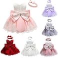 thumbnail image 2 of EIMELI Girl Strapless Bowknot Formal Dress with Headband, 2 of 4