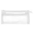 thumbnail image 2 of RXIRUCGD Sac à Stylos Transparent à Double Couche Sac à Stylos Triangulaire Transparent Étudiant Grande Capacité Sac de Rangement à Compartiments Sac de Papeterie, 2 of 5