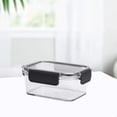 thumbnail image 2 of yulier Plastic Food Storage Container with Snap Lids, Clear Rectangle Meal Prep Container, Freezer Airtight Leakproof Food Fresh-Keeping Box for Fruits Vegetables Butter Cheese, 2 of 6