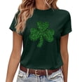 thumbnail image 1 of LUOGENLI T-shirts pour Femme pour Femmes T-Shirt à Col Rond à Manches Courtes pour la Saint-Patrick T-Shirt Tee T-shirts Femmes Blanc Saint-Patrick 4xlt T-shirts pour Femmes T-shirts Graphiques Pâques Vert Foncé TG, 1 of 4