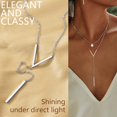 thumbnail image 3 of ORUYROP Collier Chic en Y pour Femmes, Collier Ras du Cou en Acier Inoxydable/plaqué Or/noir, Boîte Cadeau, 3 of 7