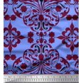 thumbnail image 1 of Soimoi Polyester Crepe Fabric Moroccan Damask Print Sewing Fabric Yard 52 Inch Wide, 1 of 3