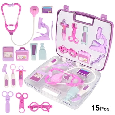 Kids Toy Nurse Case Toy Box Toy Pretend & Play Doctor Kit Kids Children Role Play Doctor Kit Equipment Nurse Case Toy Gift Pink/Purple