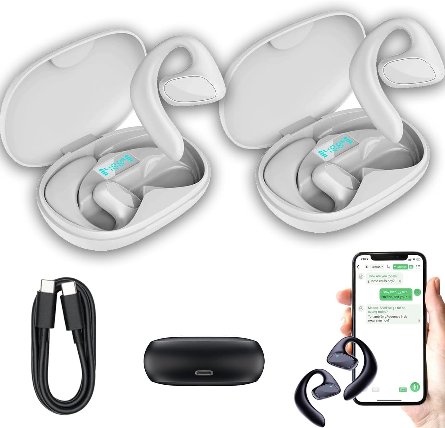 qinuix TALKBUDS 翻訳機能付きイヤフォン Qinux TalkBuds – Translator