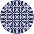 thumbnail image 1 of Ahgly Company Tapis Rond Lavable en Machine Intérieur Transitionnel Bleu Minuit, 5 Pieds Rond, 1 of 7