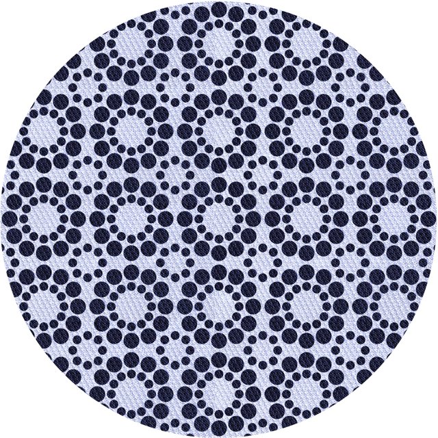 Ahgly Company Tapis Rond Lavable en Machine Intérieur Transitionnel Bleu Minuit, 5 Pieds Rond