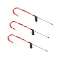 thumbnail image 2 of 3Pcs Christmas Candy Cane Lights Outdoor Landscape Lights Christmas Stakes Light Style A, 2 of 9