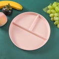 thumbnail image 3 of WIFKLSIIPG Three Grid Reducing Meal Plate Wheat Straw Anti Fall Household Plate 3 Grid Plate Simple Special Plate Kid Plate, 3 of 5