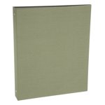 Uxcell 3 Ring Binder, A4 Size Flexible Round Binder Big Capacity Linen Planner Binder for Business Home Classroom, Green