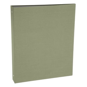 Uxcell 3 Ring Binder, A4 Size Flexible Round Binder Big Capacity Linen Planner Binder for Business Home Classroom, Green