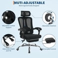 thumbnail image 4 of GloryStar Ergonomic High-Back Mesh Office Chair with Footrest, Adjustable Lumbar Support and Headrest, 4 of 8