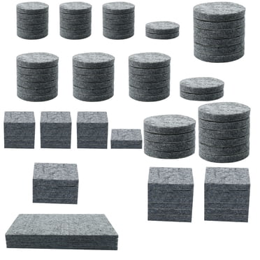 Unique Bargains Felt Furniture Pad Self Adhesive Anti-scratch for Floor Protector Grey 96pcs