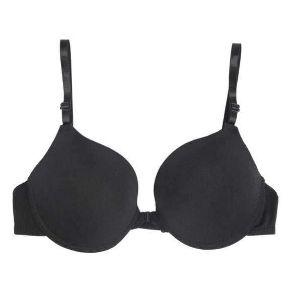 Front Button Sexy Bra Women Adjustable Super Gathering Push Up Bra Femme 3/4 B C Cup Padded Seamless Underwire Bras for Women black B 34