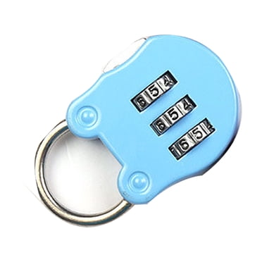 Gym Locker Lock, Efficient Simple Operation Shackle Combination Lock Portable For Package For Traveller Black,Silver Gray,Blue