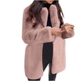 thumbnail image 2 of LSLJS Women Long Sleeve Lapel Plush Coat Fashion Solid Color Warm Coat, 2 of 6