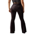thumbnail image 2 of Women Bootcut Yoga Pants Tummy Control Workout Bootleg Velvet Trouser, 2 of 5